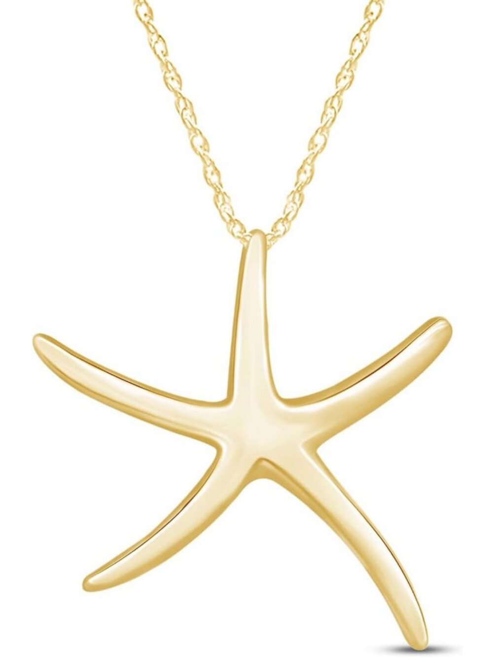 Ocean Beach Starfish Charm Pendant Necklace for Women - Nautical Jewelry Gift